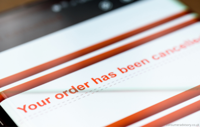 cancelling an order