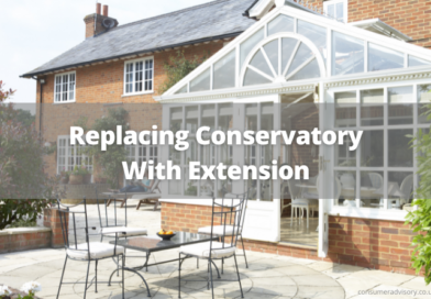 replacing conservatory with extension