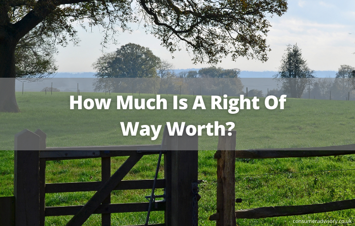 how much is a right of way worth