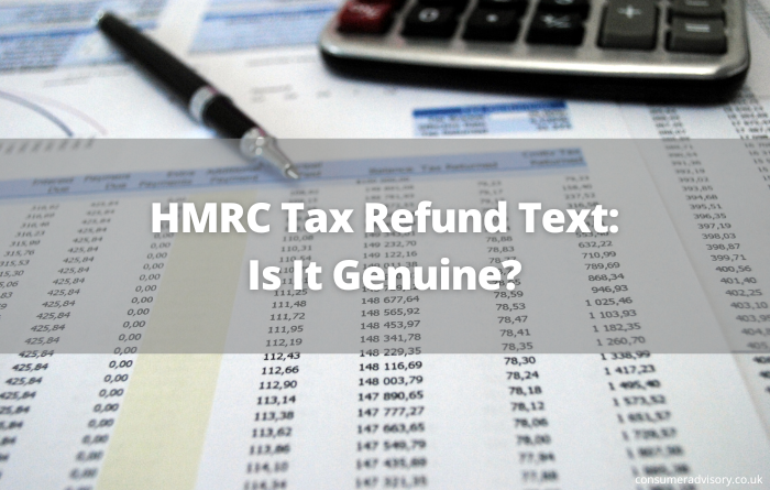 hmrc tax refund text
